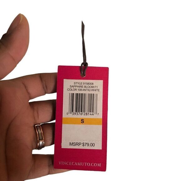 Vince Camuto Blouse Womens S Antique White Minimalist Modern NWT - Picture 6 of 6